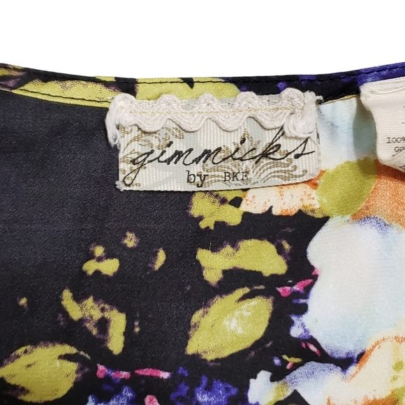 Gimmick by BKE Floral Boho Poncho Open Front Whimsigoth Sz XS - Picture 6 of 12